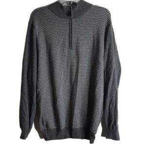 Luca Nobili Italian Sweater Wool Blend Quarter Zip Men's Large‎ Italy cozy